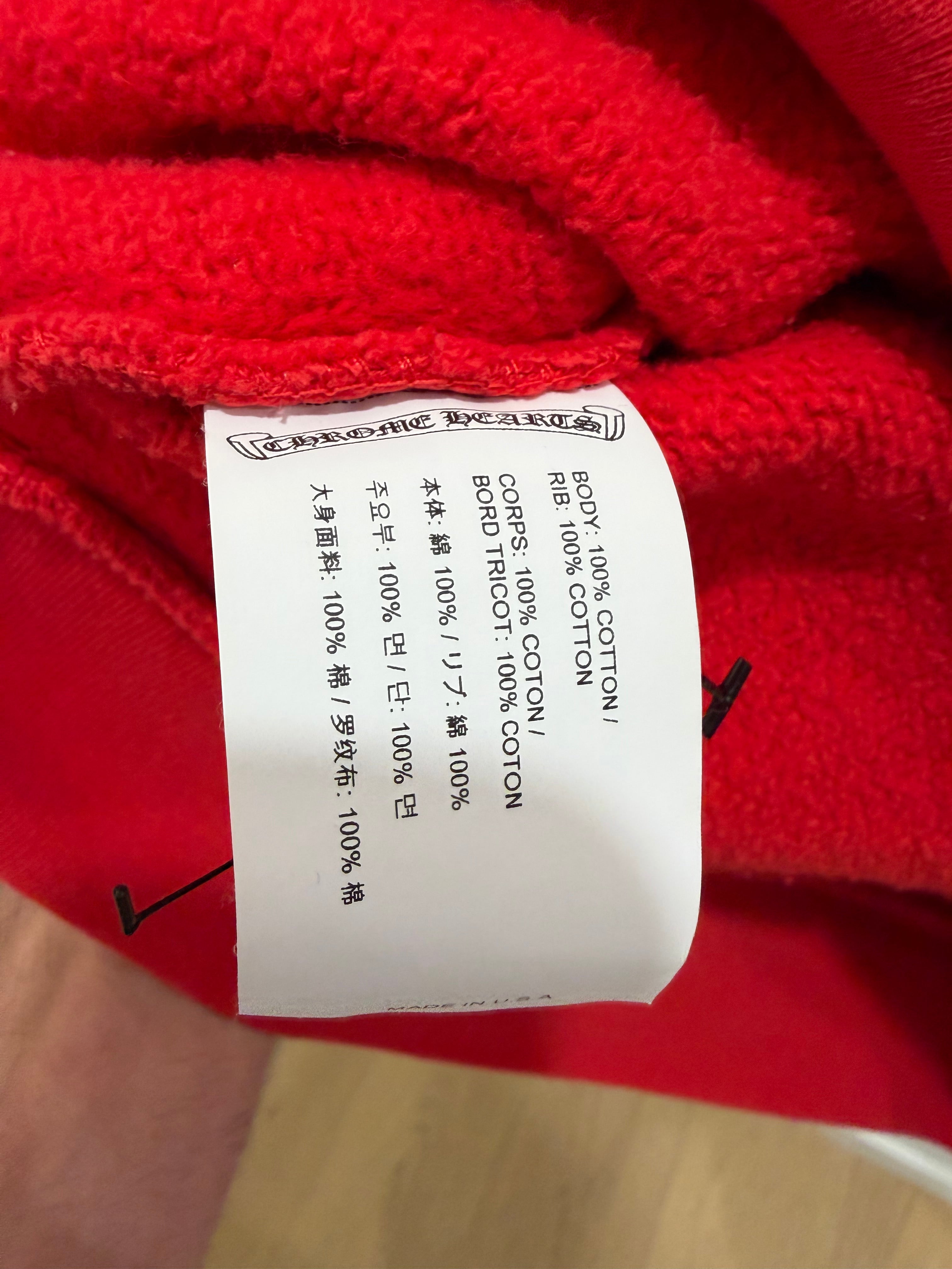 Chrome Hearts King Taco Triple Cross Red Hoodie